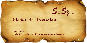 Strba Szilveszter névjegykártya
